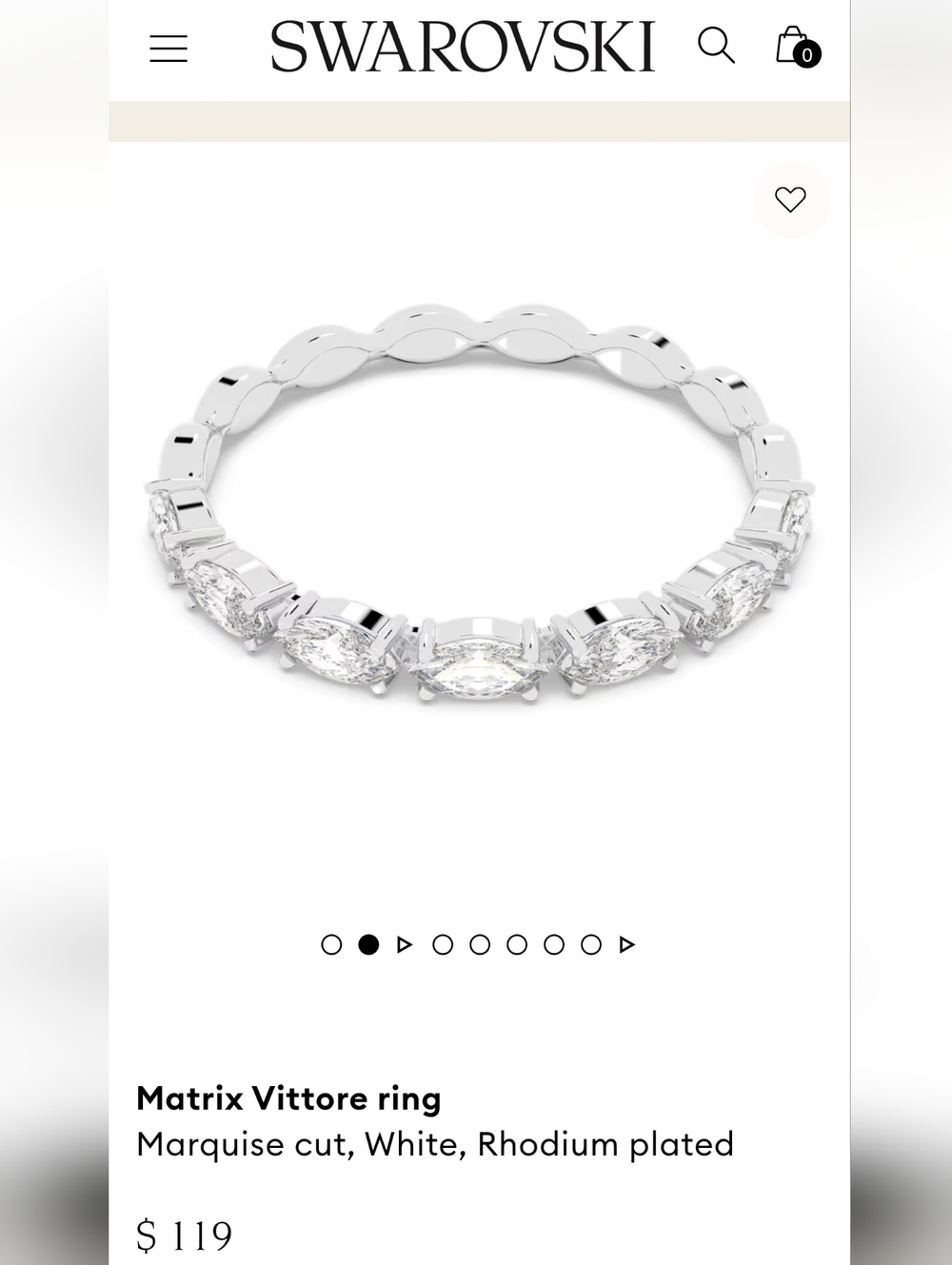 Swarovski Matrix Vittore Ring